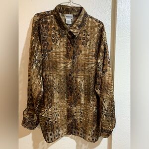 BonWorth‎ Leopard Print Vintage Blouse